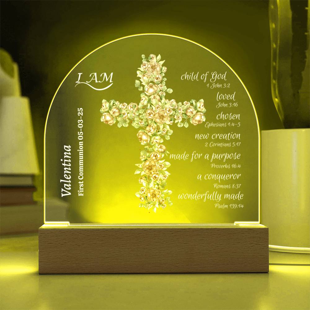 I AM |Religious Event |Personalized Acrylic Dome Plaque