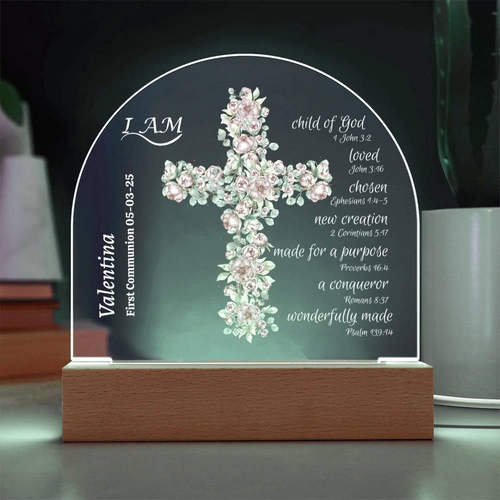 I AM |Religious Event |Personalized Acrylic Dome Plaque