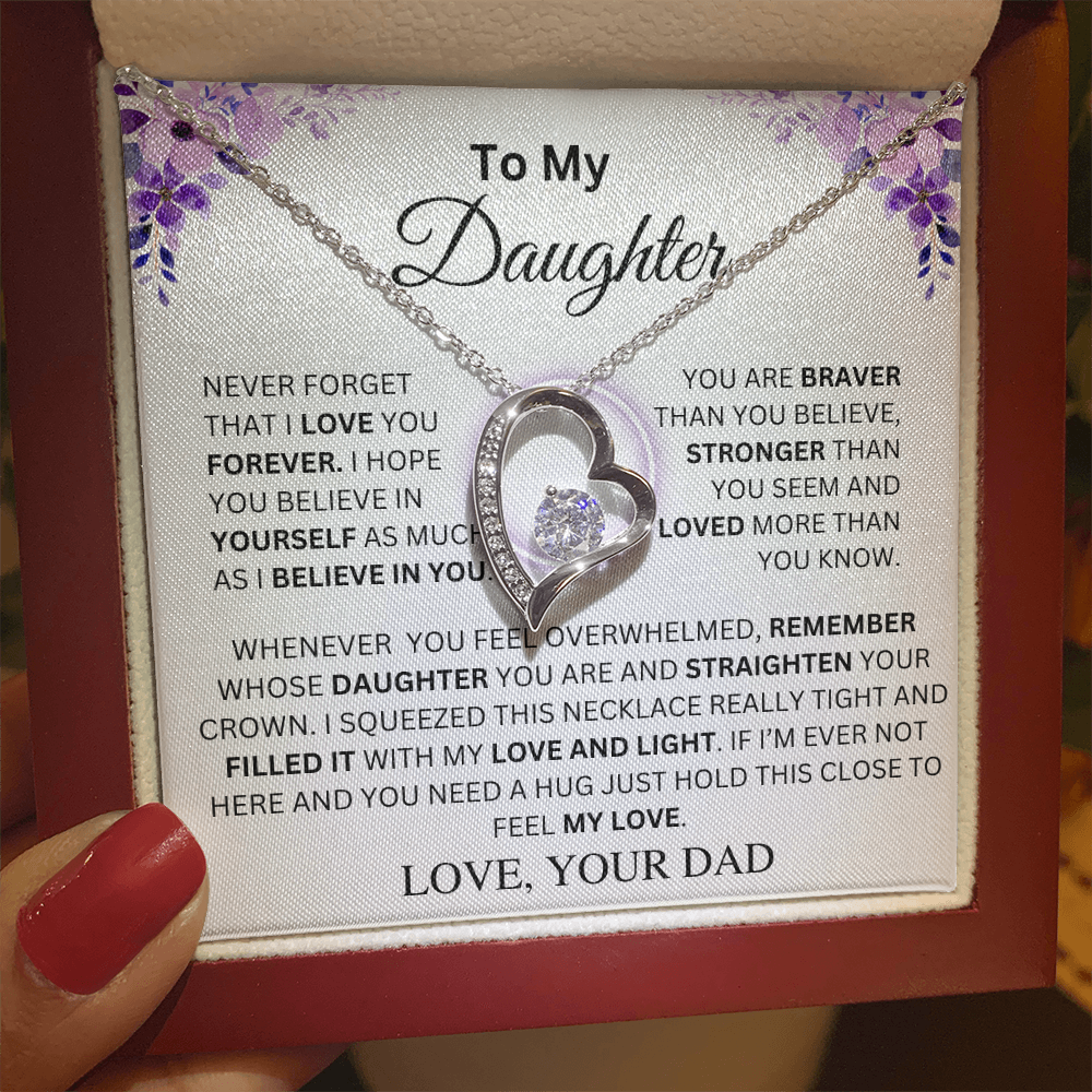 To My Daughter | Never Forget | Forever Love Necklace