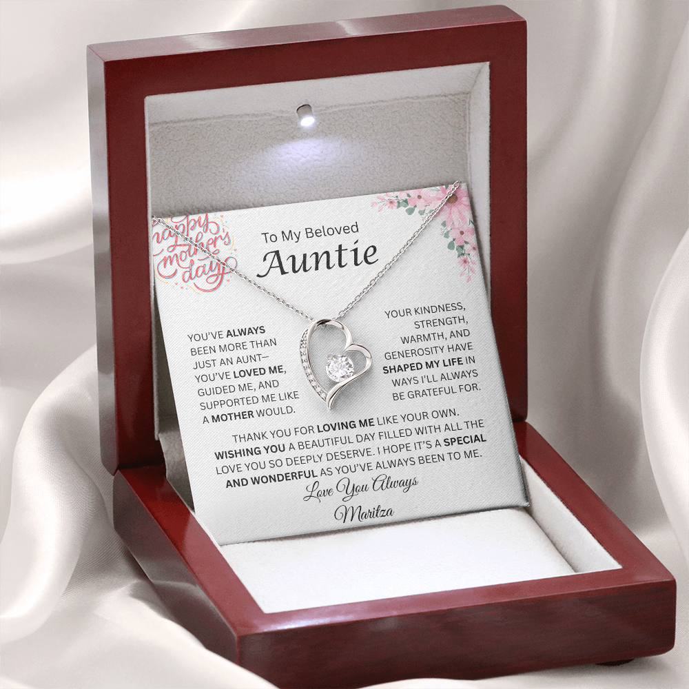 Happy Mother's Day Auntie | Like A Mother | Forever Love Necklace