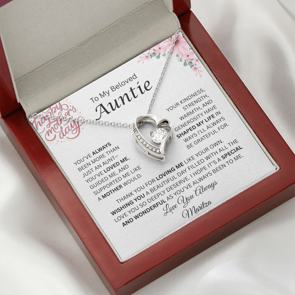 Happy Mother's Day Auntie | Like A Mother | Forever Love Necklace