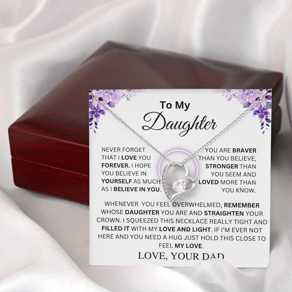 To My Daughter | Never Forget | Forever Love Necklace