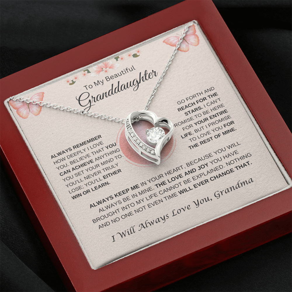 To My Beautiful Granddaughter | Always Remember | Forever Love Necklace