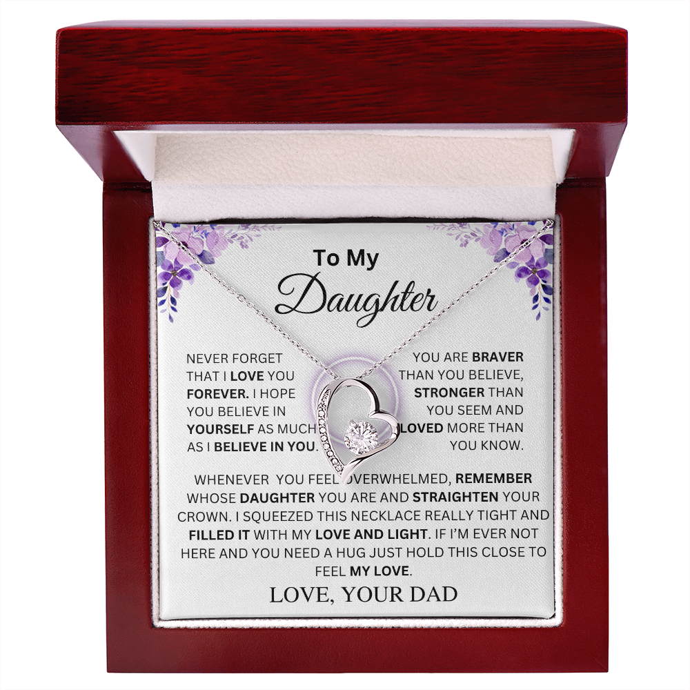 To My Daughter | Never Forget | Forever Love Necklace