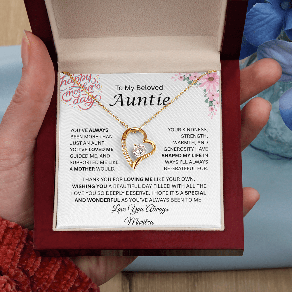Happy Mother's Day Auntie | Like A Mother | Forever Love Necklace