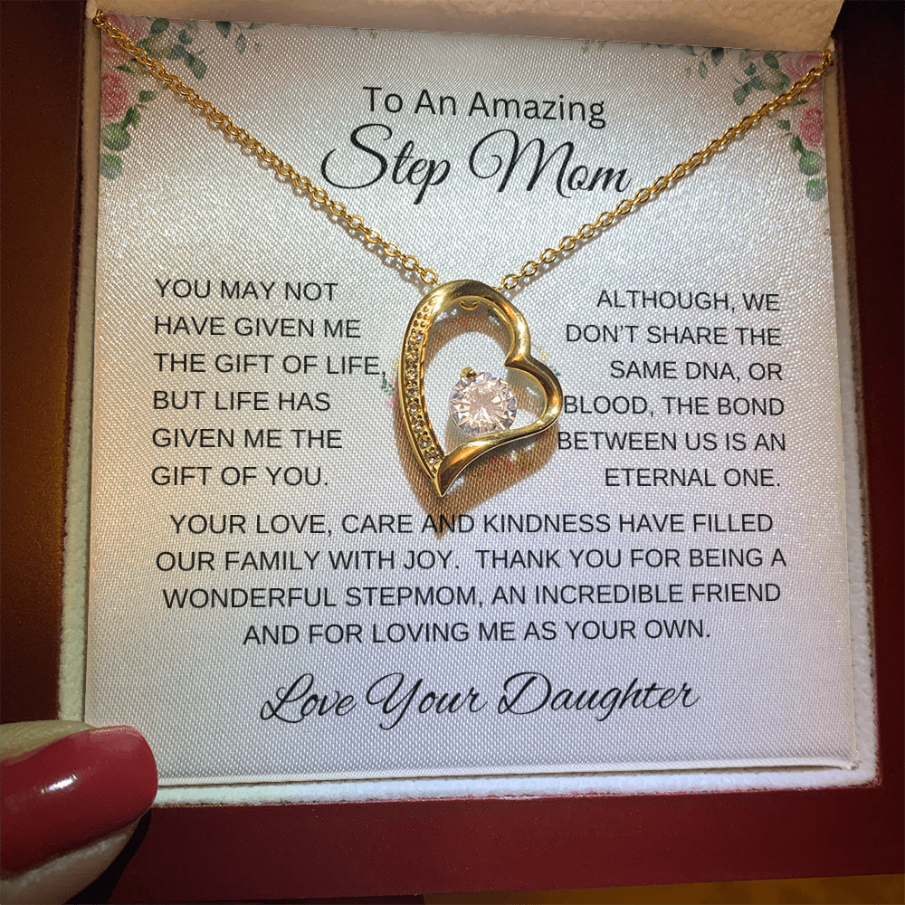 To My Amazing Step Mom | The Gift Of Life | Forever Love Necklace