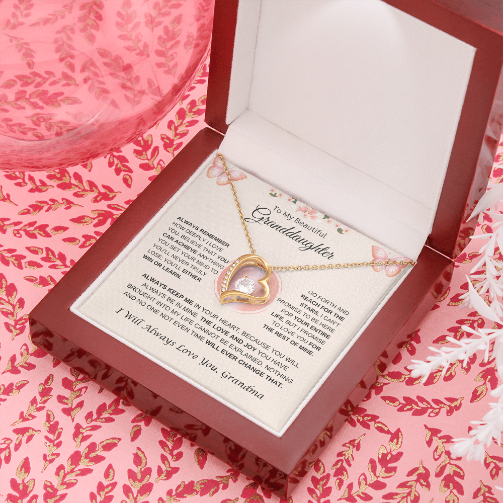 To My Beautiful Granddaughter | Always Remember | Forever Love Necklace