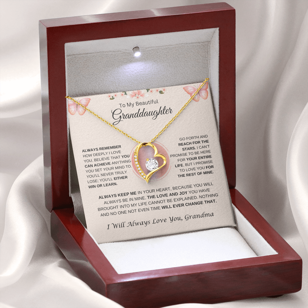 To My Beautiful Granddaughter | Always Remember | Forever Love Necklace