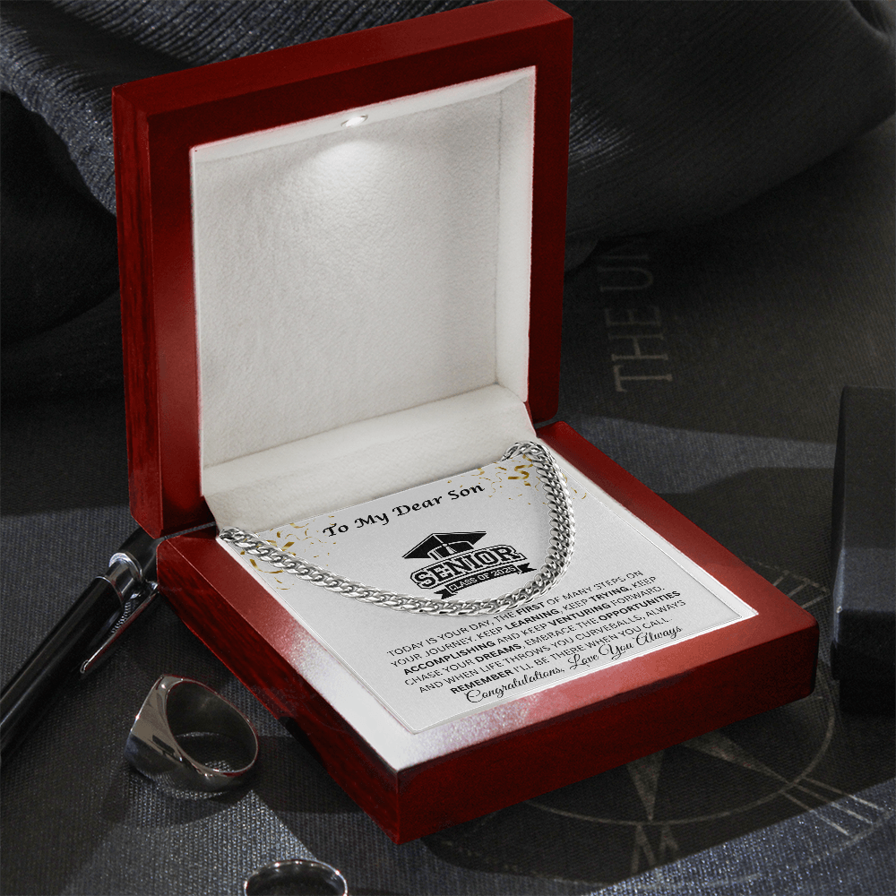To My Dear Son | Grad Class of 2025 | Cuban Link Chain