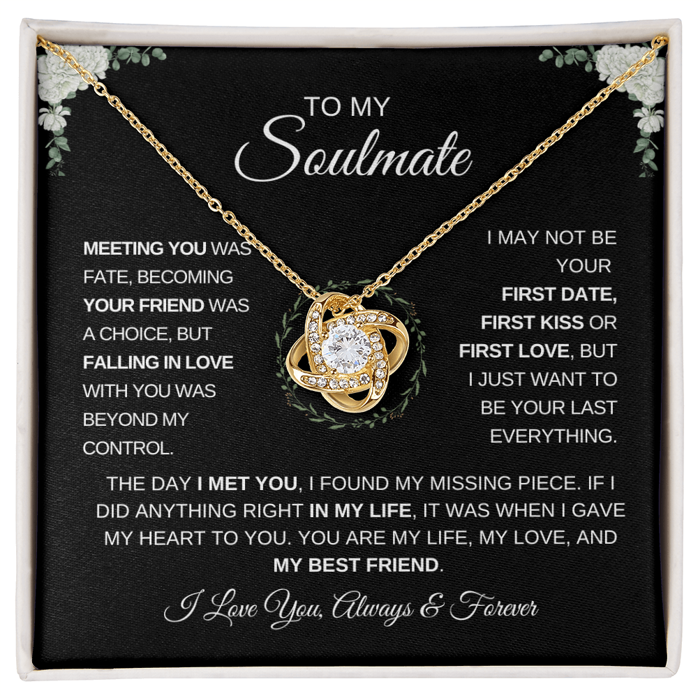 To My Soulmate | Meeting You | Love Knot Necklace