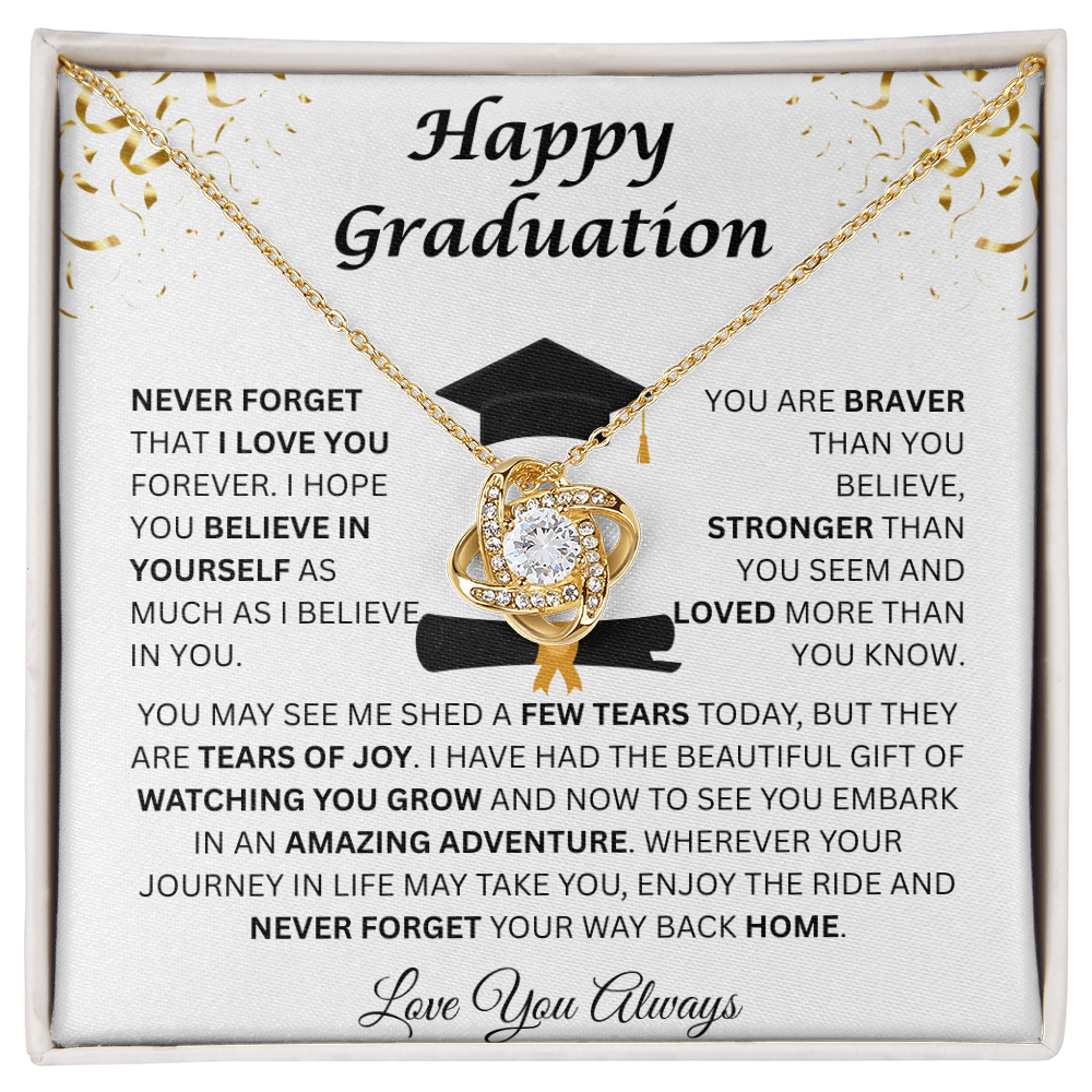 Happy Graduation | Tears Of Joy | Love Knot Necklace