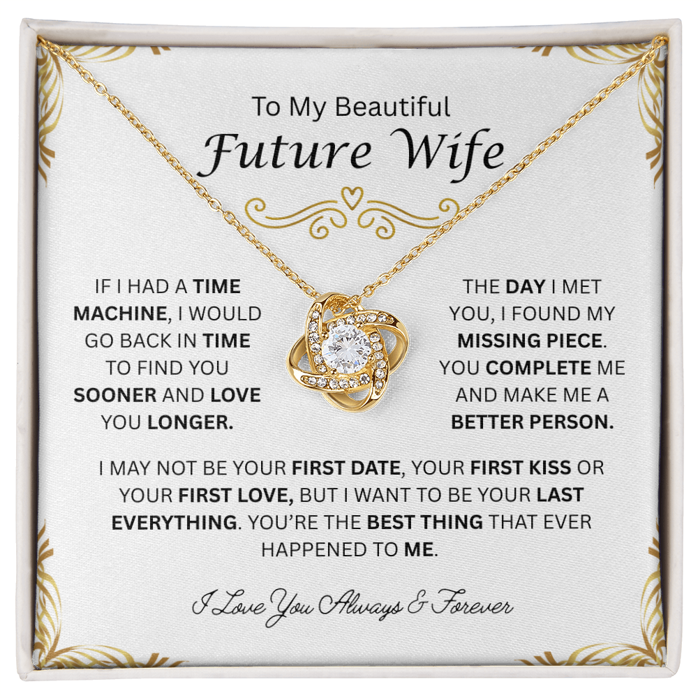 To My Beautiful Future Wife | Always & Forever | Love Knot Necklace