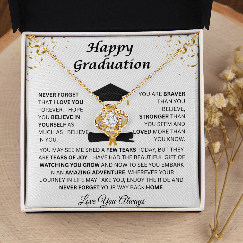 Happy Graduation | Tears Of Joy | Love Knot Necklace