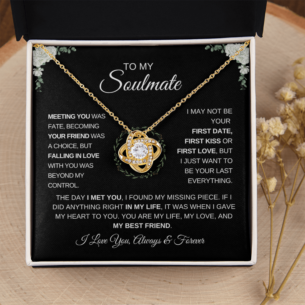 To My Soulmate | Meeting You | Love Knot Necklace