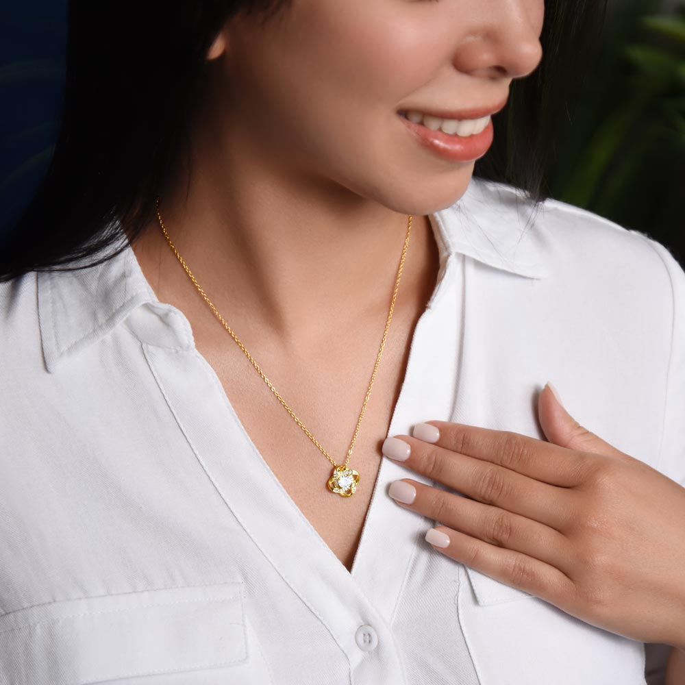 To My Beautiful Bonus Daughter | Always Remember | Love Knot Necklace