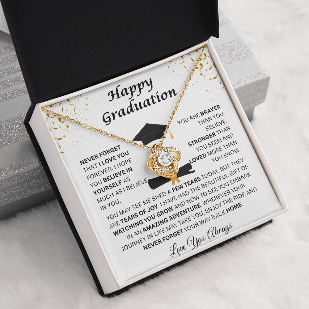 Happy Graduation | Tears Of Joy | Love Knot Necklace