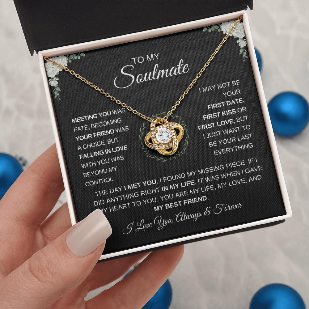 To My Soulmate | Meeting You | Love Knot Necklace