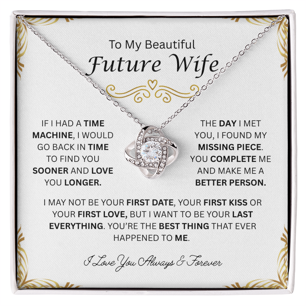 To My Beautiful Future Wife | Always & Forever | Love Knot Necklace