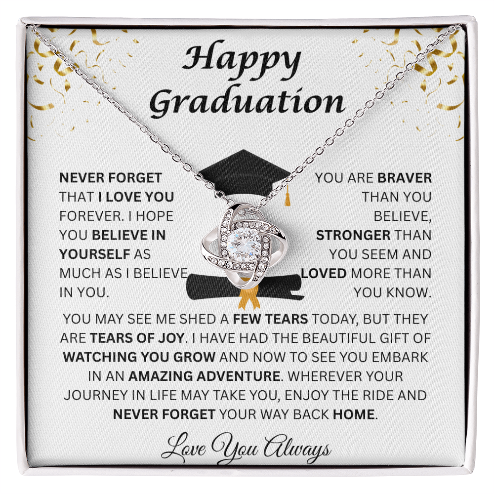 Happy Graduation | Tears Of Joy | Love Knot Necklace