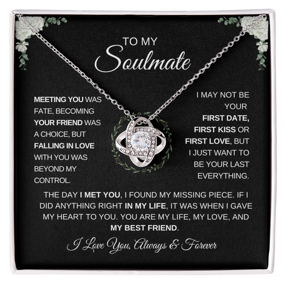To My Soulmate | Meeting You | Love Knot Necklace