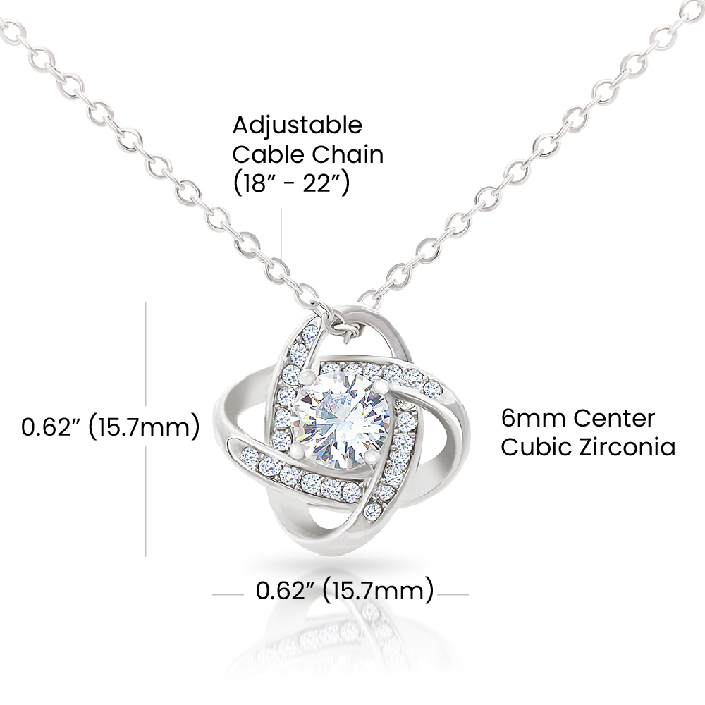 To My Beautiful Bonus Daughter | Always Remember | Love Knot Necklace