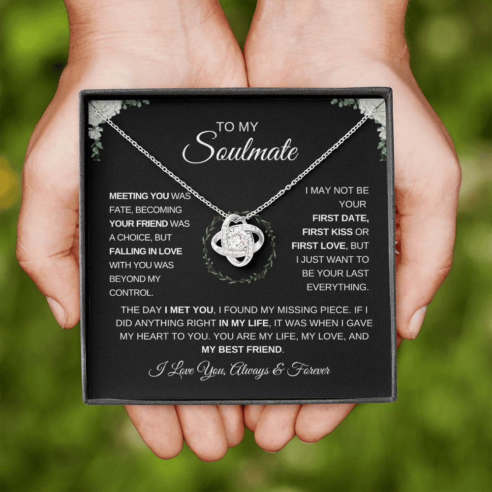 To My Soulmate | Meeting You | Love Knot Necklace