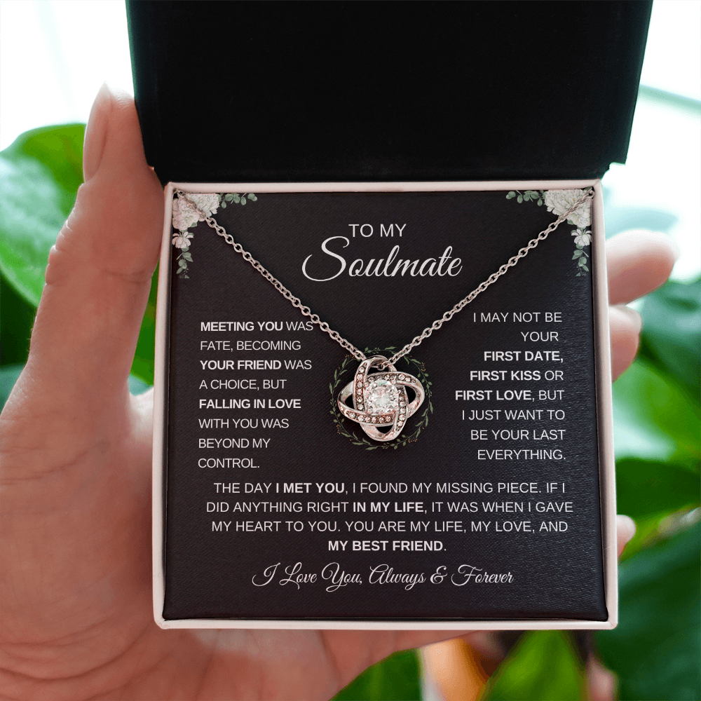 To My Soulmate | Meeting You | Love Knot Necklace