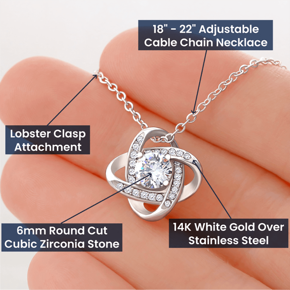 To My Beautiful Future Wife | Always & Forever | Love Knot Necklace