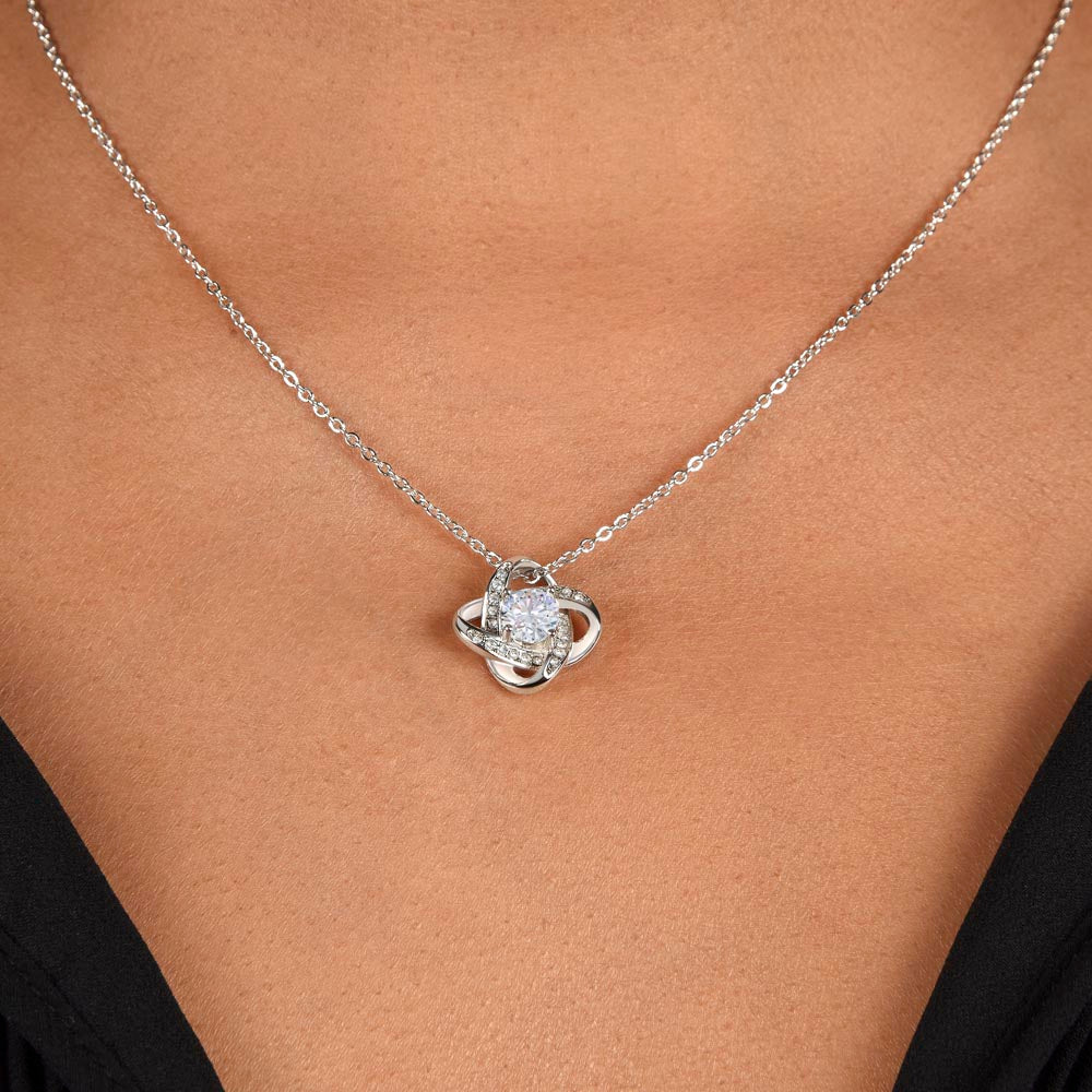To My Beautiful Bonus Daughter | Always Remember | Love Knot Necklace