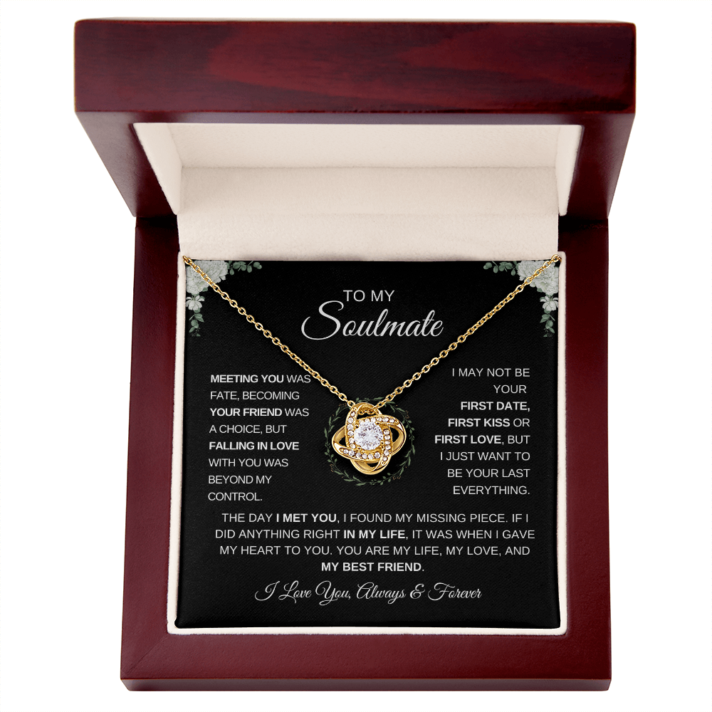 To My Soulmate | Meeting You | Love Knot Necklace