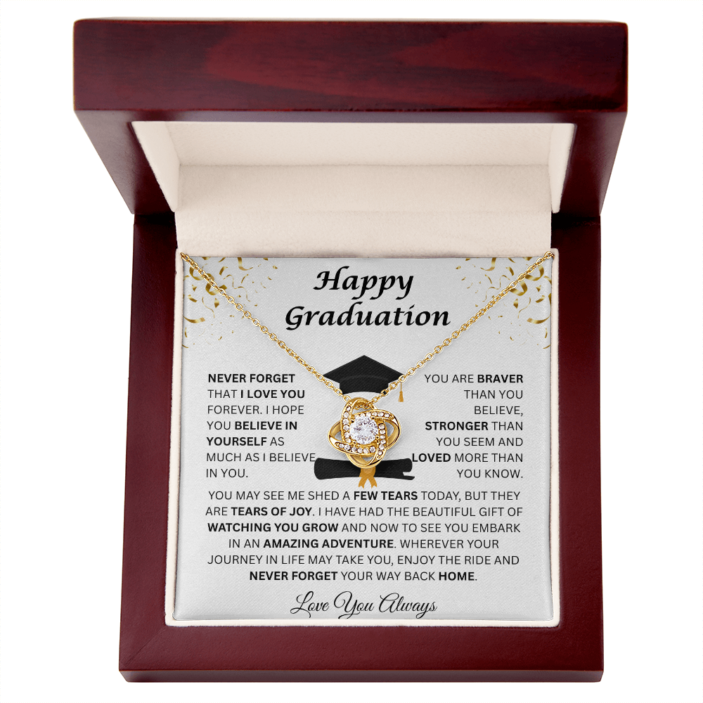 Happy Graduation | Tears Of Joy | Love Knot Necklace