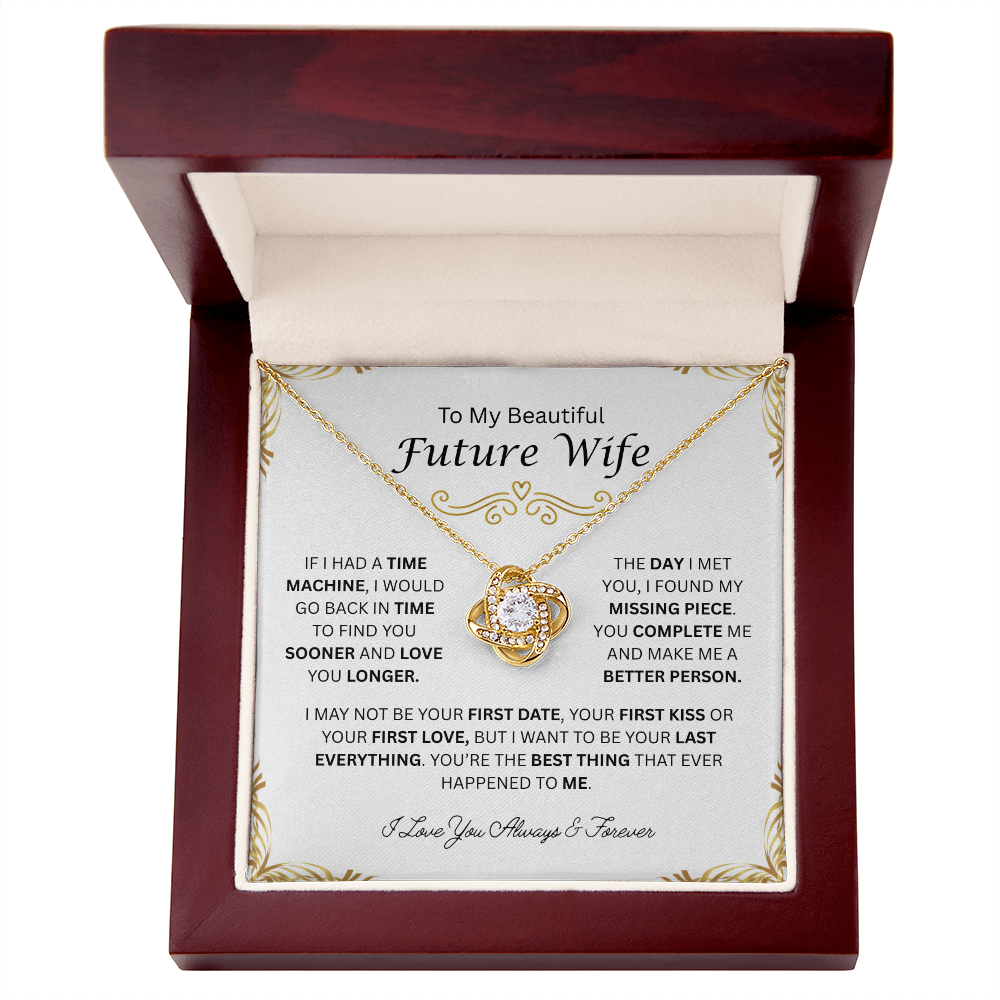To My Beautiful Future Wife | Always & Forever | Love Knot Necklace