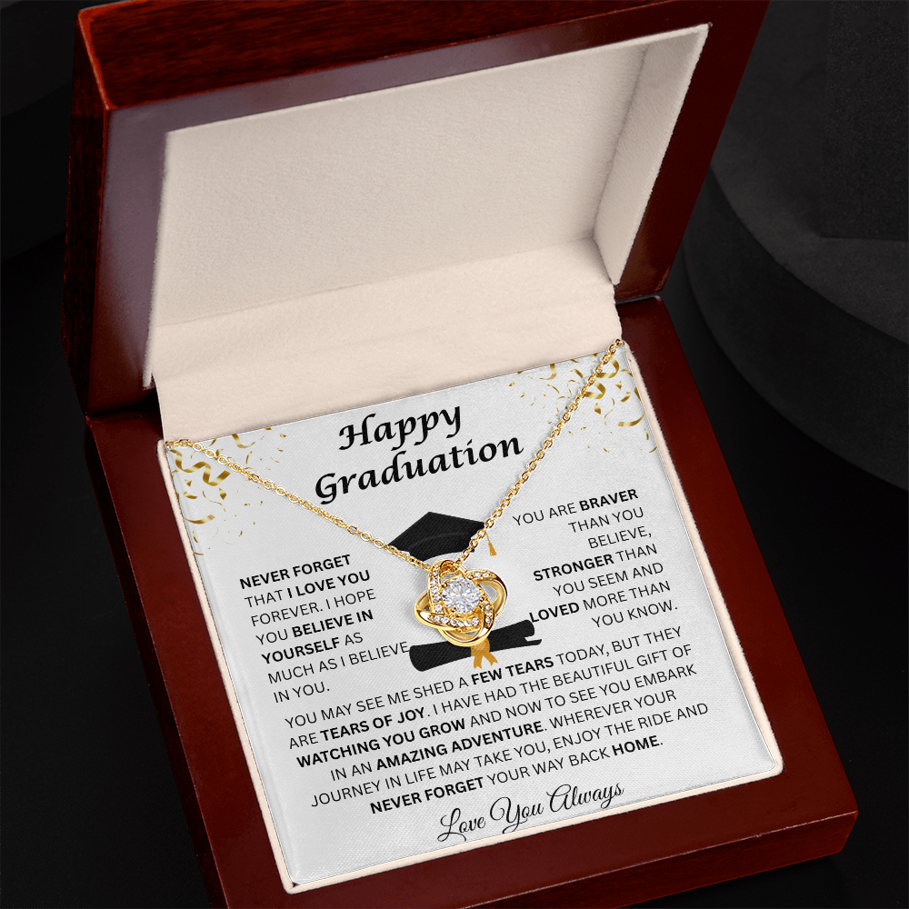 Happy Graduation | Tears Of Joy | Love Knot Necklace