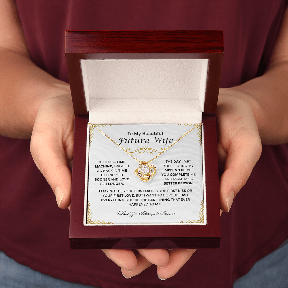 To My Beautiful Future Wife | Always & Forever | Love Knot Necklace