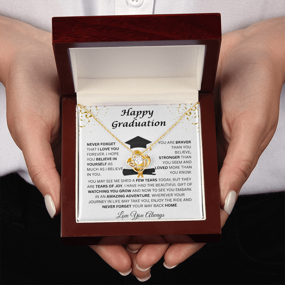 Happy Graduation | Tears Of Joy | Love Knot Necklace
