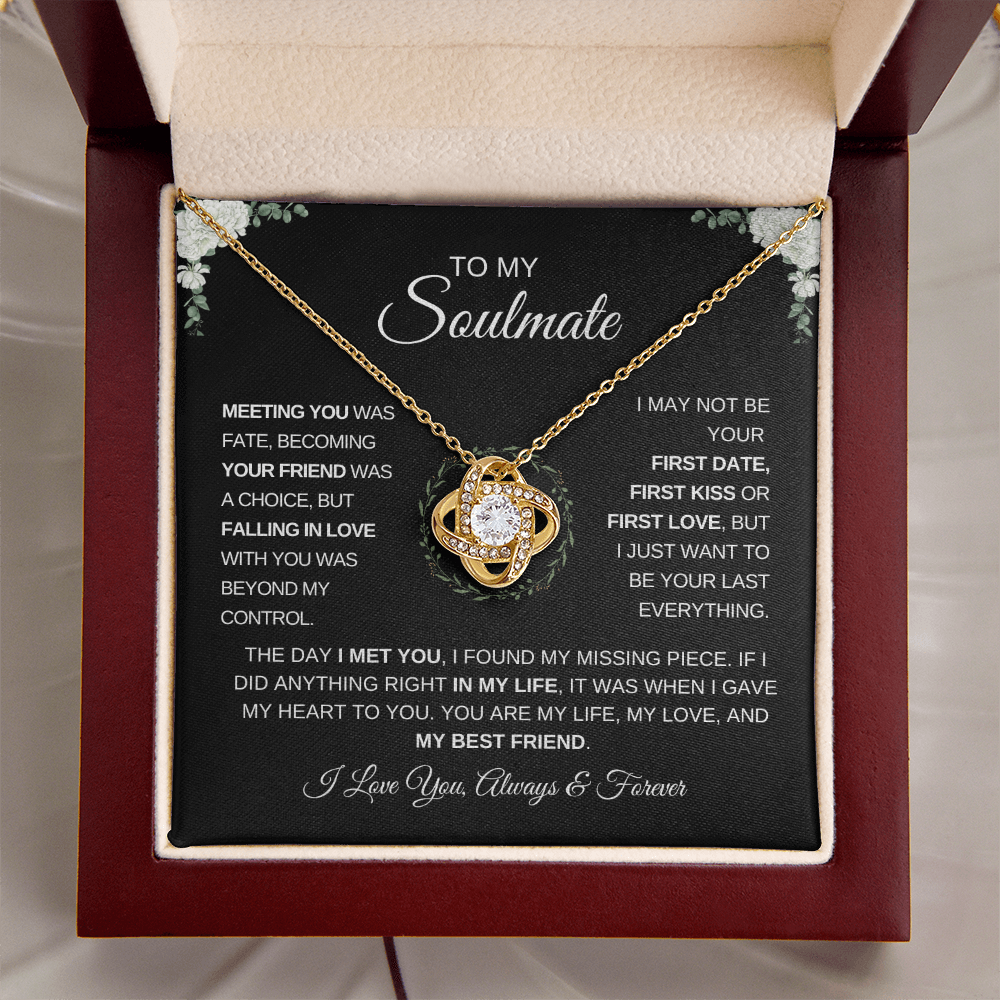 To My Soulmate | Meeting You | Love Knot Necklace