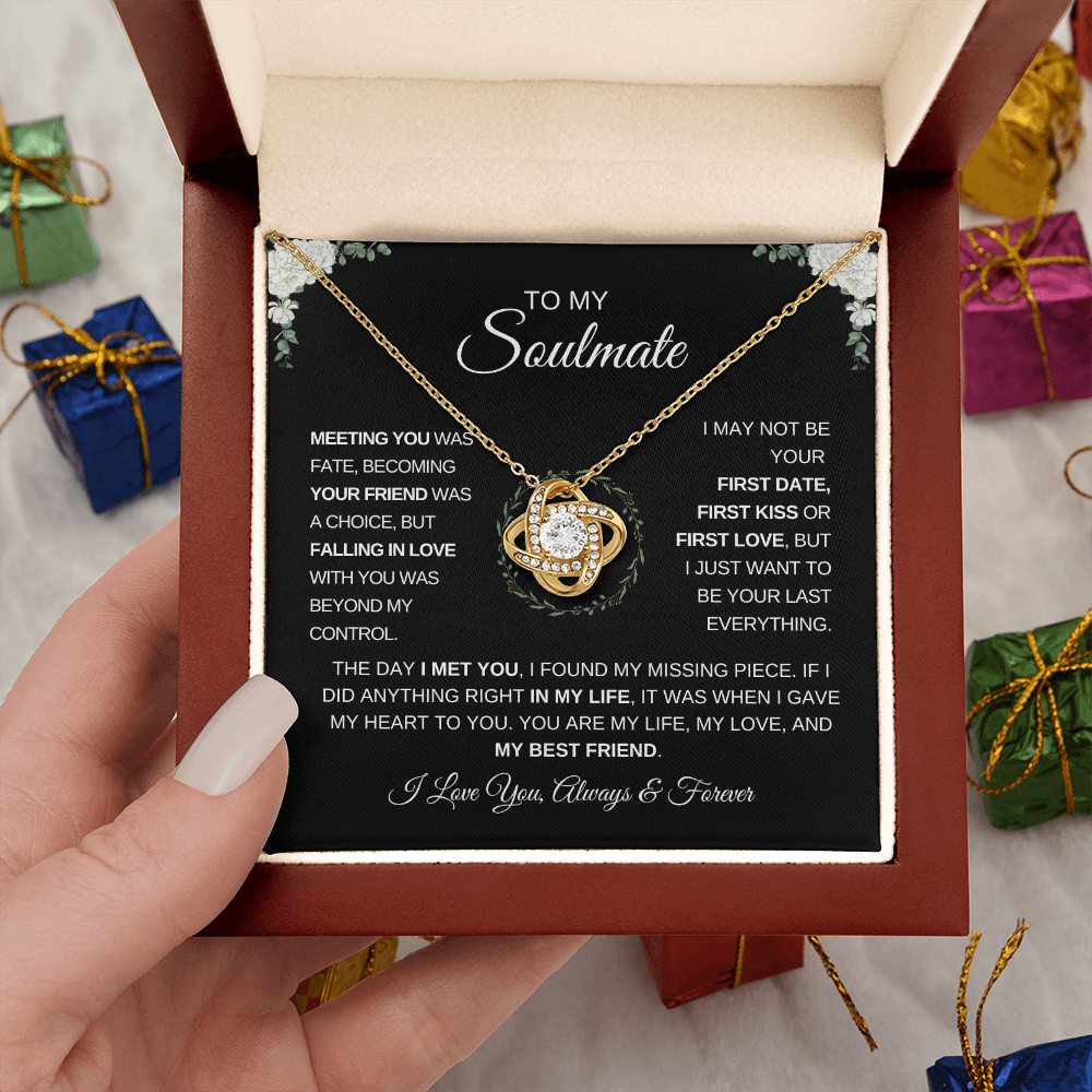 To My Soulmate | Meeting You | Love Knot Necklace