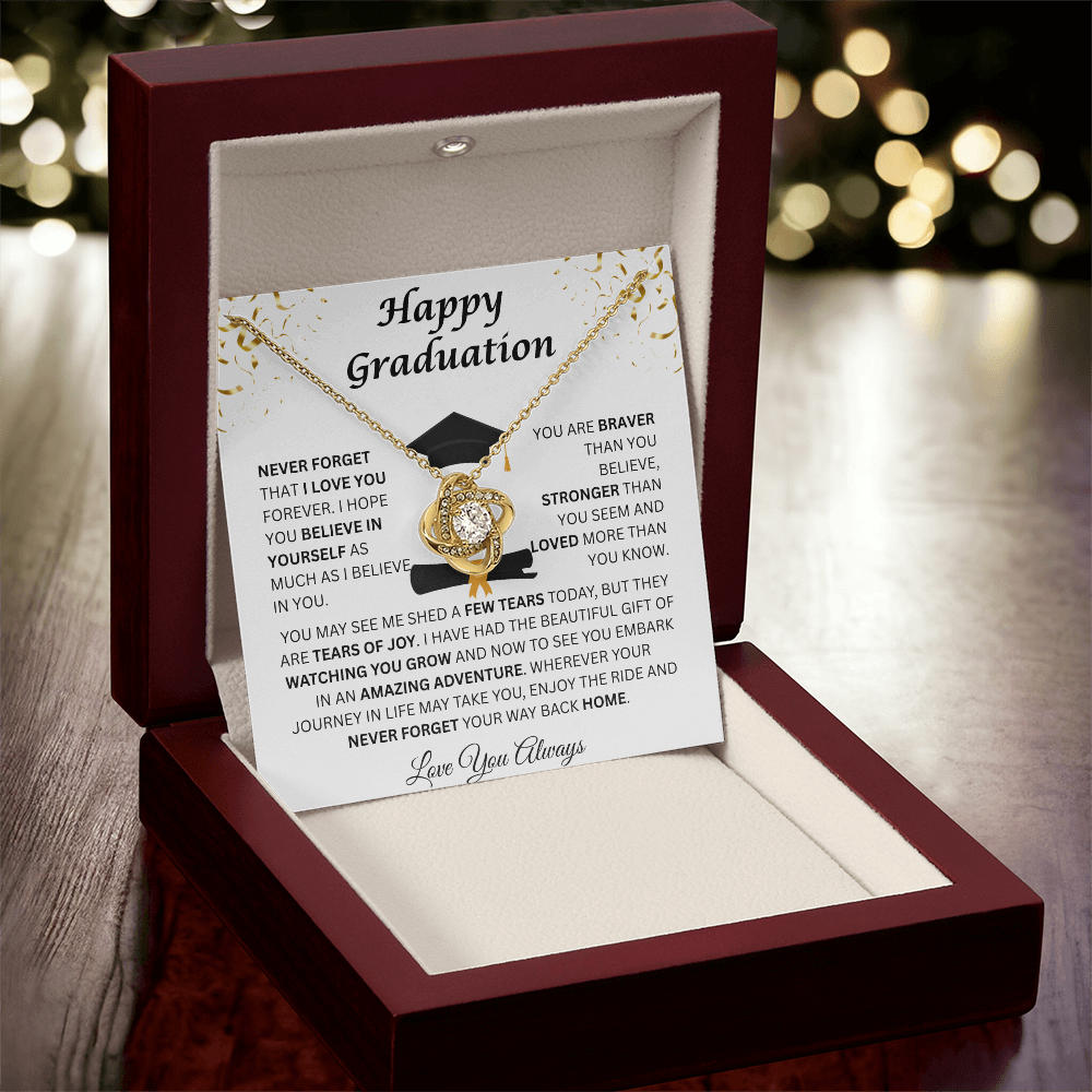 Happy Graduation | Tears Of Joy | Love Knot Necklace