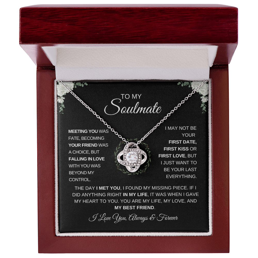 To My Soulmate | Meeting You | Love Knot Necklace