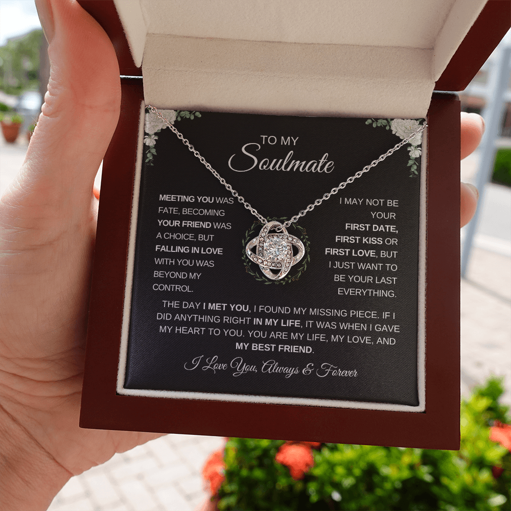 To My Soulmate | Meeting You | Love Knot Necklace
