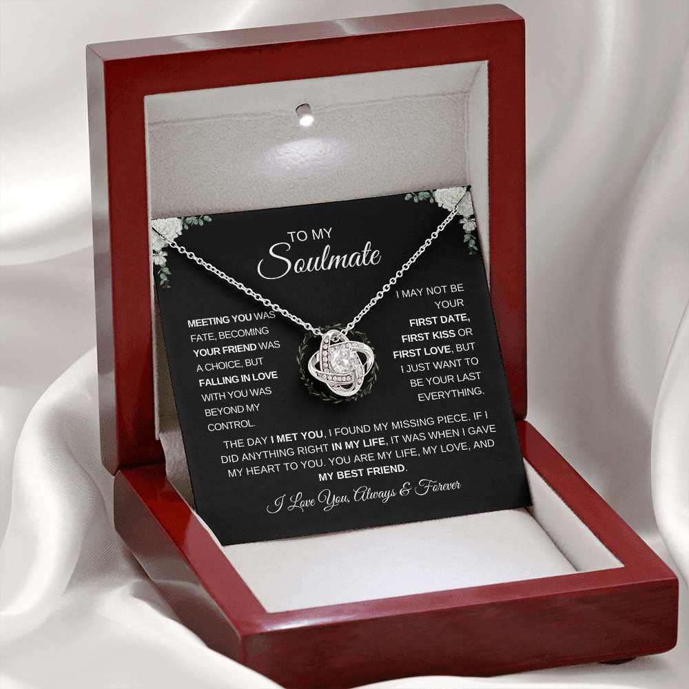 To My Soulmate | Meeting You | Love Knot Necklace