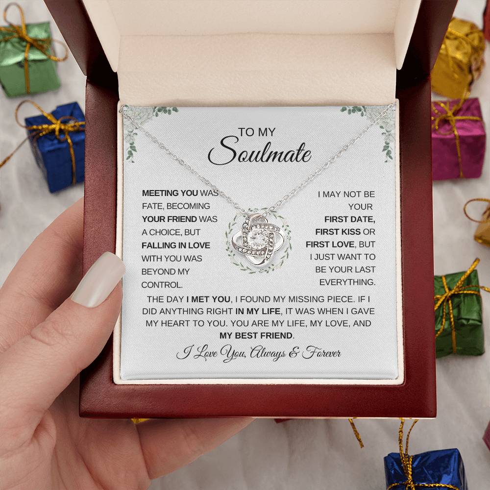 To My Soulmate | Meeting You | Love Knot Necklace