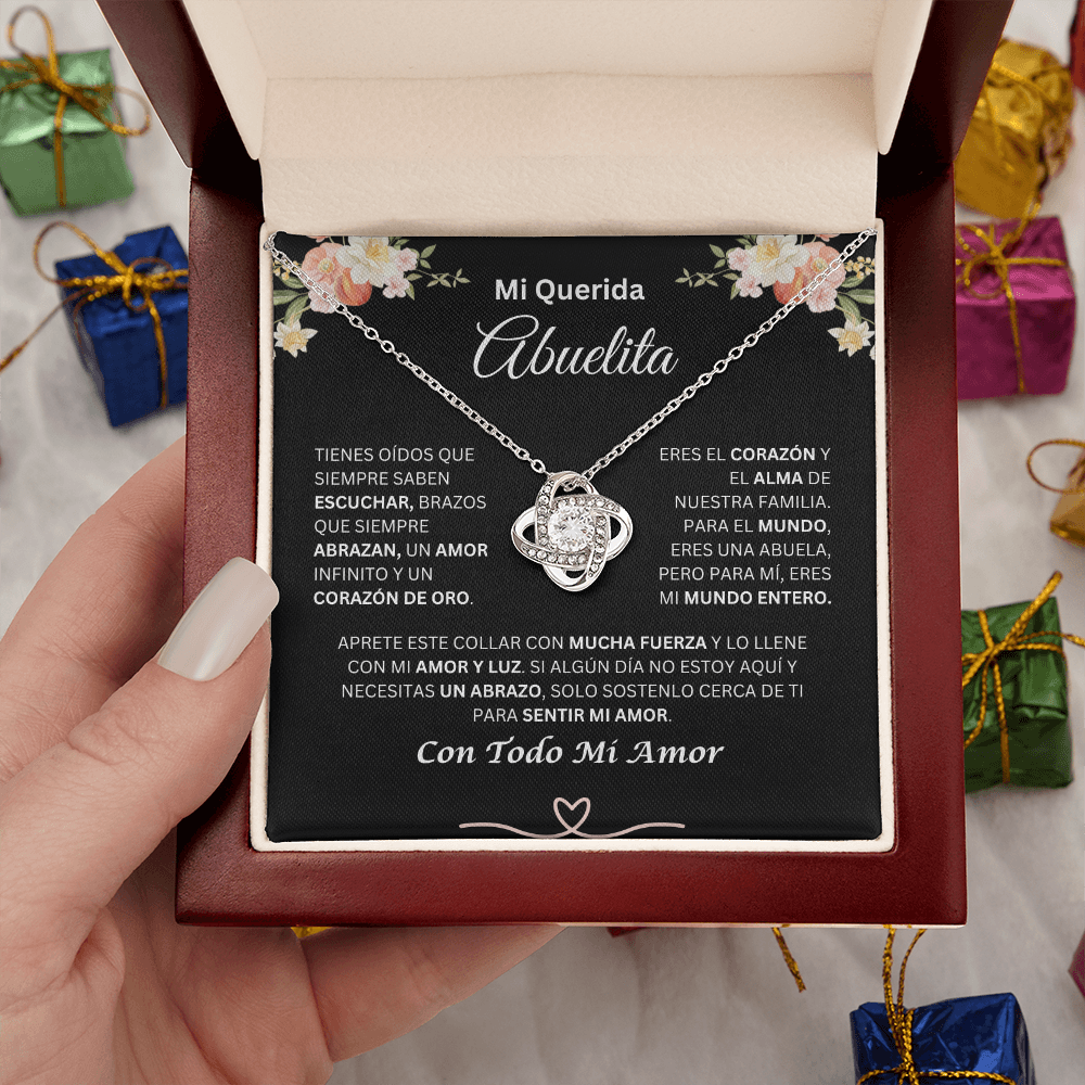 Mi Querida Abuelita | Amor Y Luz | Collar De Nudo De Amor