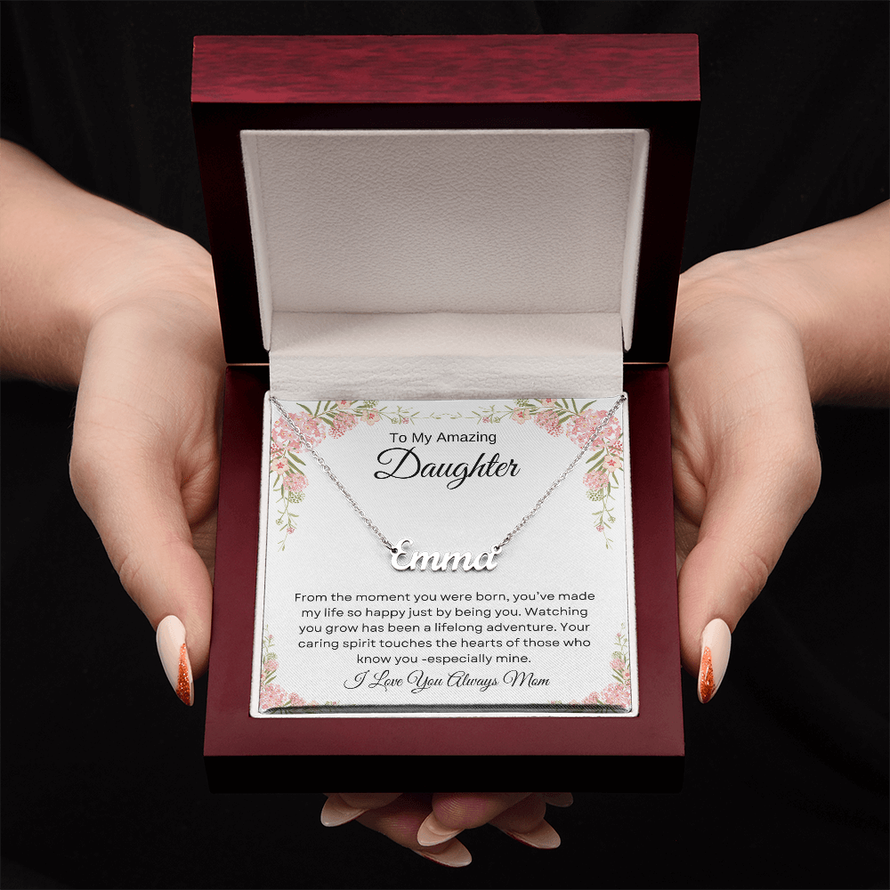 To My Amazing Daughter | From The Moment | Personalized Name Necklace