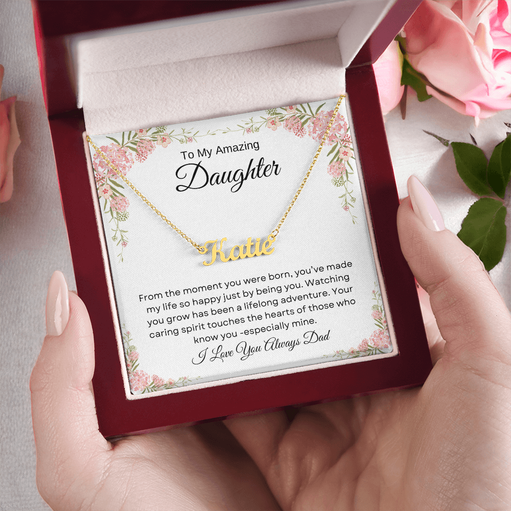 To My Amazing Daughter | From The Moment | Personalized Name Necklace