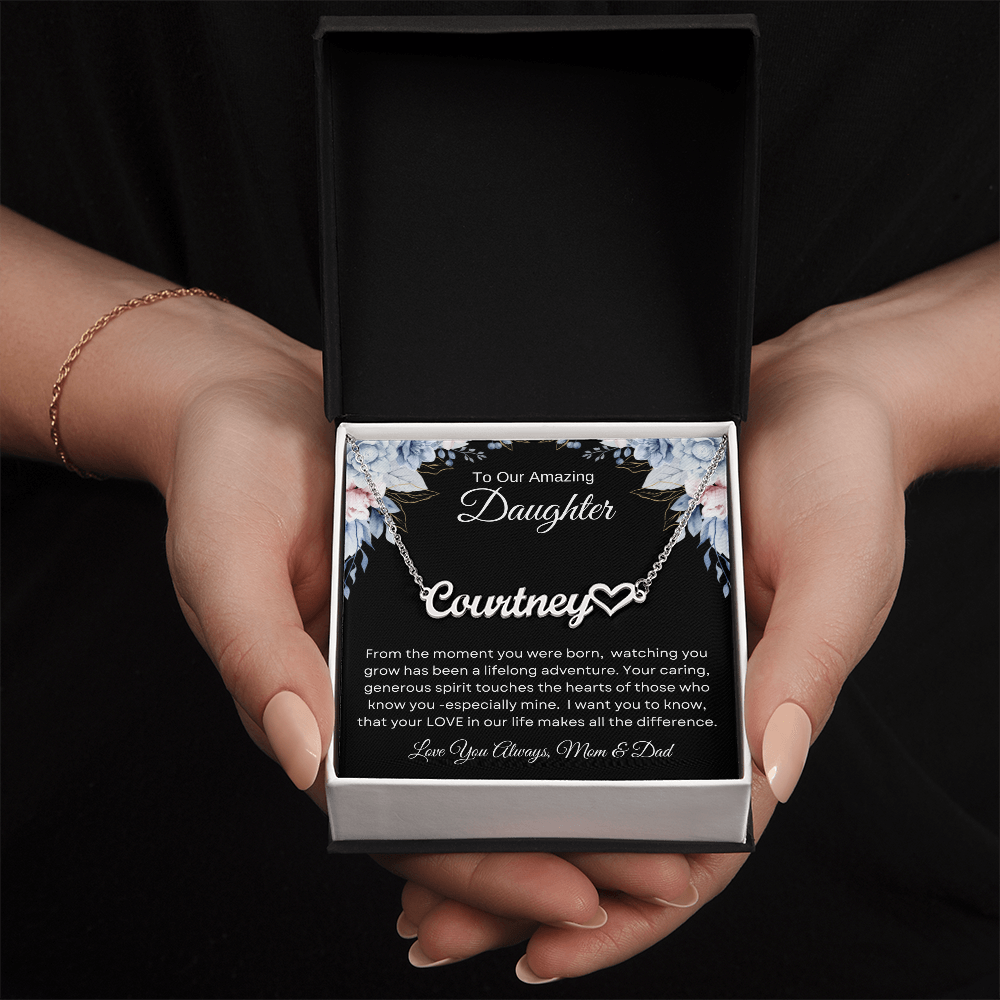 To Our Amazing Daughter | From The Moment | Personalized Name Necklace
