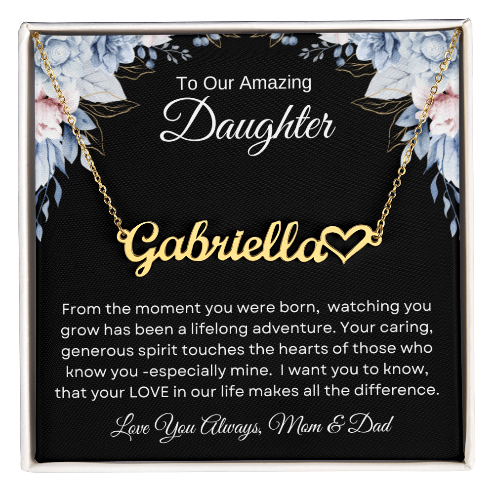 To Our Amazing Daughter | From The Moment | Personalized Name Necklace