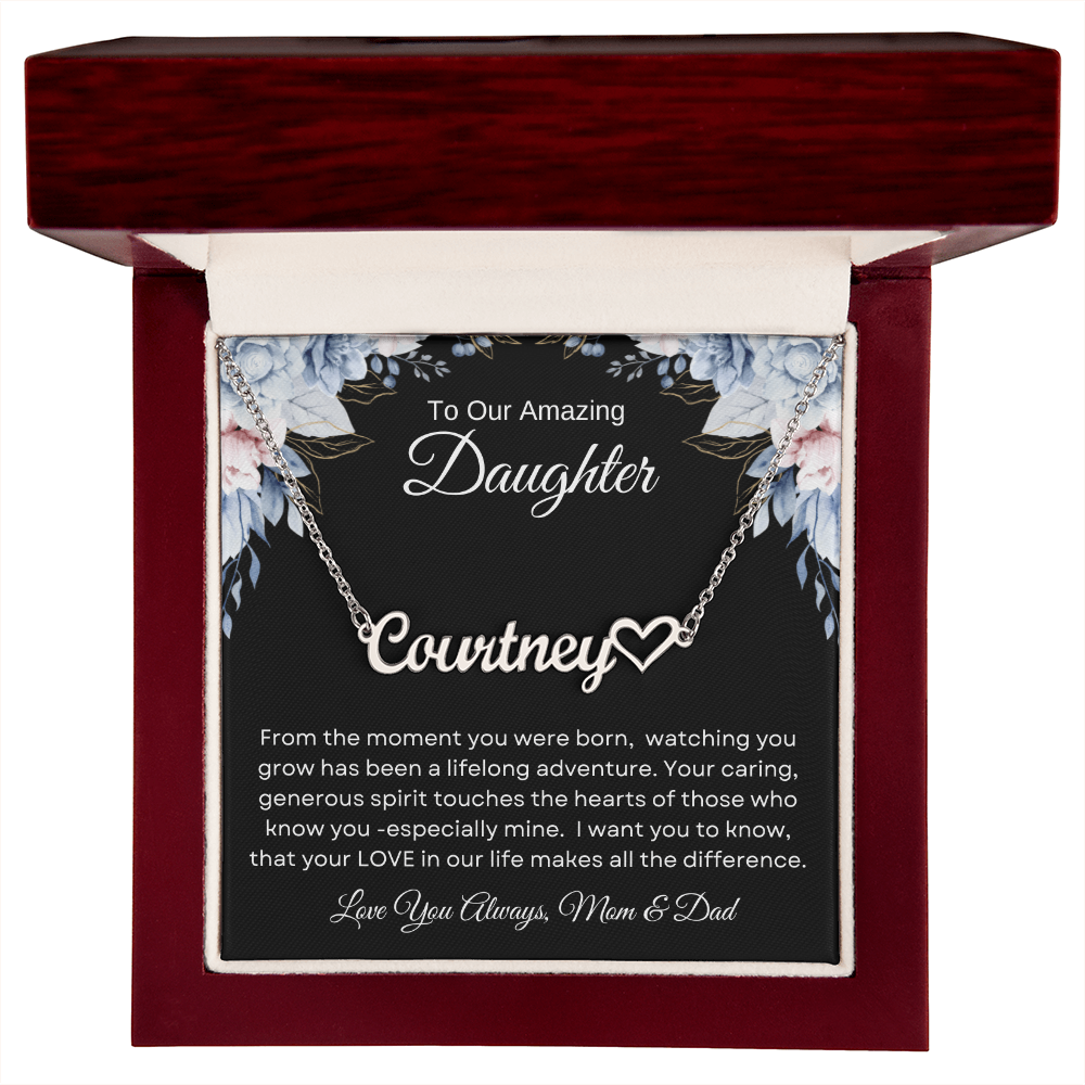 To Our Amazing Daughter | From The Moment | Personalized Name Necklace