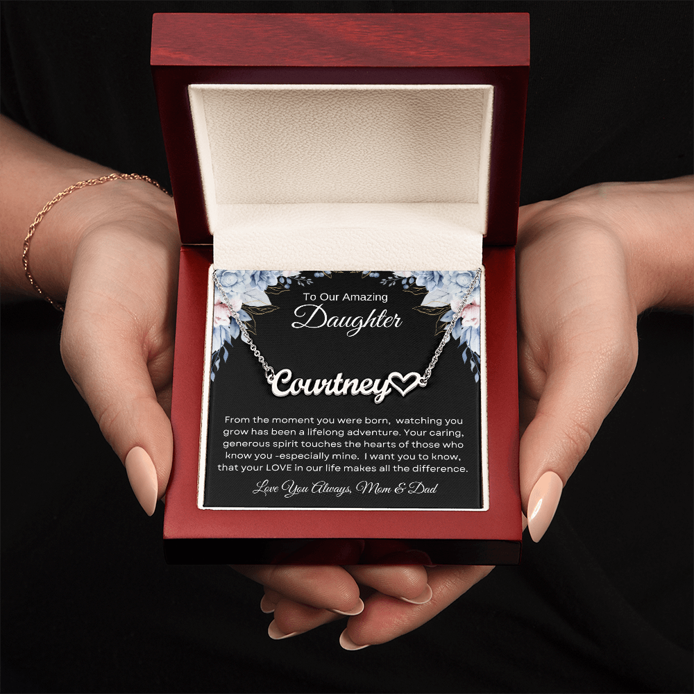 To Our Amazing Daughter | From The Moment | Personalized Name Necklace