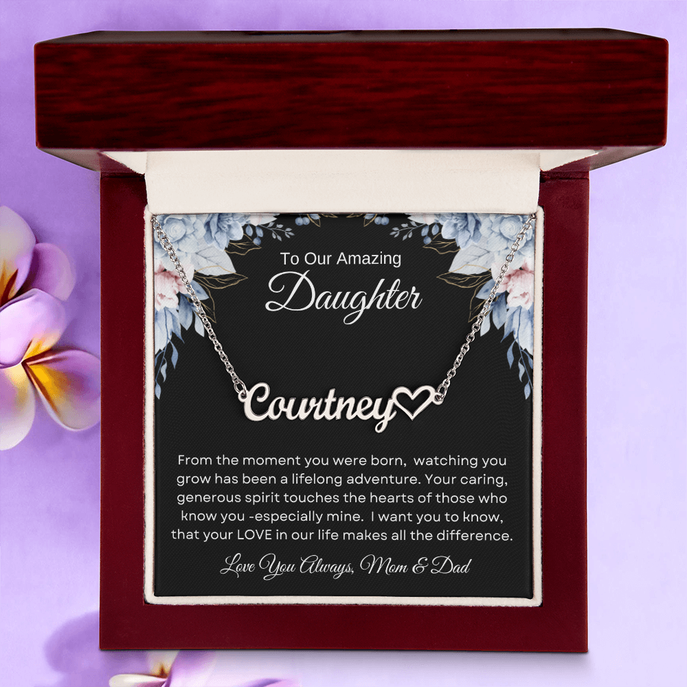 To Our Amazing Daughter | From The Moment | Personalized Name Necklace